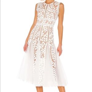 Bronx and banco saba blanc midi dress